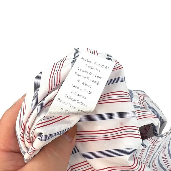 Frank & Eileen Finbar Button Down Shirt White‎ Red Blue Pinstripe Mens Size XL - Picture 11 of 11